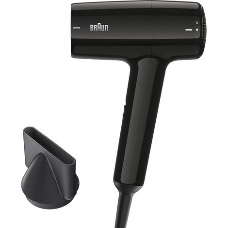 Sèche-Cheveux HD1.5, Compact Et Léger Avec Un Concentrateur, Moteur 1800W Avec 3 Réglages De Température/Vitesse, Finition Noir Brillant, BRHD150E (1/5)