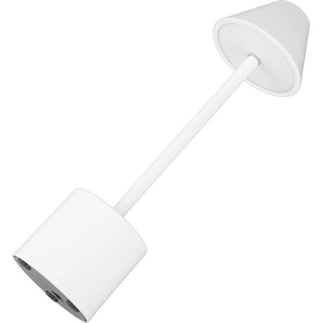 Lampe de table LED, 3 modes de couleur, intensité réglable, batterie 2000 mAh, chargement USB-C, sans fil, portable, en métal, idéale pour une chambre à coucher (blanche). (1/5)