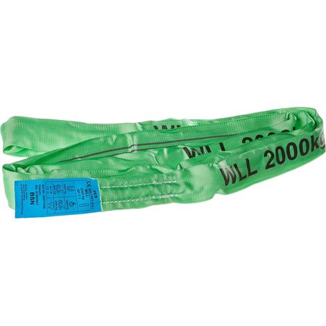 Braun 20031RS - Cinghia circolare 2000 kg, portata 3 m, infinita con anima in poliestere, colore: Verde (1/5)