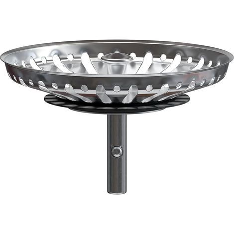 Bouchon Évier Cuisine Filtre avec Goupille Réglable - Universel Cuisine Bouchon Évier, Panier Crépine Pop-Up, Inoxydable, Compatible Lave-Vaisselle (84mm) (1/5)