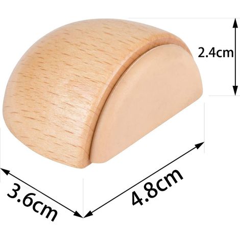 YMYNY Selbstklebender Türstopper - Türstopper aus Holz - Selbstklebender Türstopper - Selbstklebender Türstopper aus Eiche Natur [2 Stück] (1/4)