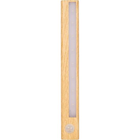 Lampe Réglette à LED "Effet Bois" 23cm Naturel
