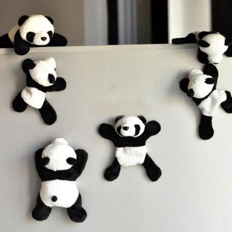 Un'originale e morbida calamita da frigorifero a forma di panda (adesivo 3D per frigorifero, adesivo per lavagna, regalo di Natale per bambini, frigorifero) (1/5)