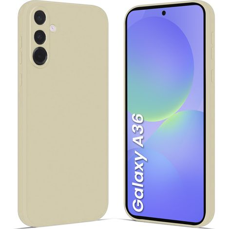 Étui pour Samsung Galaxy A36 5G, en silicone léger, beige (1/5)