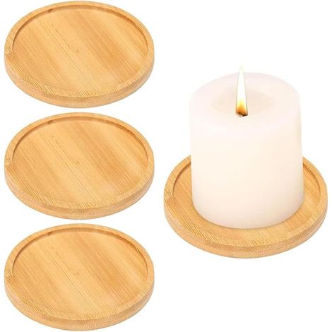 sous-Verres Ronds en Bambou 12cm - sous-Verre Tasse, Verre, sous-bock, Dessous de Verre, sous-Plat - pour Café, Thé, Bière - Protection Table Cuisine, Salon, Bar (1/4)