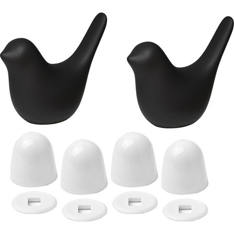 Cache-vis décoratif oiseau doré pour WC, en céramique ABS, pour salle de bain de camping-car (1/5)