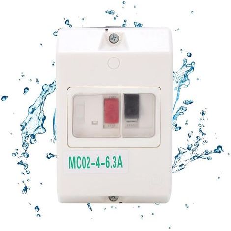 Rosvola 220V/380V Motorschutzschalter, wasserdichter Leistungsschalter, elektronische Bauteile, hauptsächlich für den Stromkreisschutz, MC02-4-6.3A (1/5)