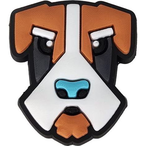 Spilla decorativa in gomma per Crocs Emblema Toppa Cane-1 Fox Terrier 157-32 OS