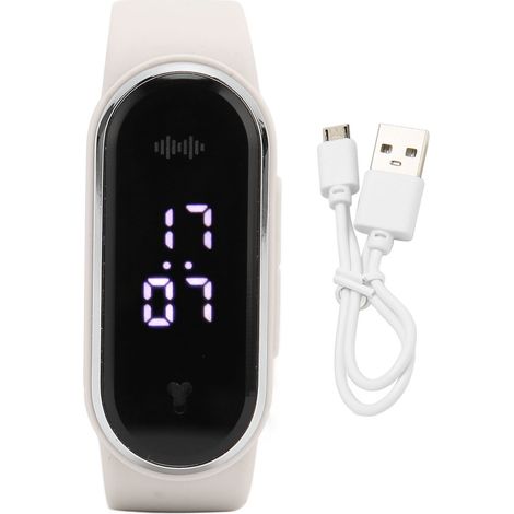 Bracelet Anti-Moustiques Ultrasonique avec LED, Décharge Automatique et Élimination d'Électricité Statique - Blanc (1/5)