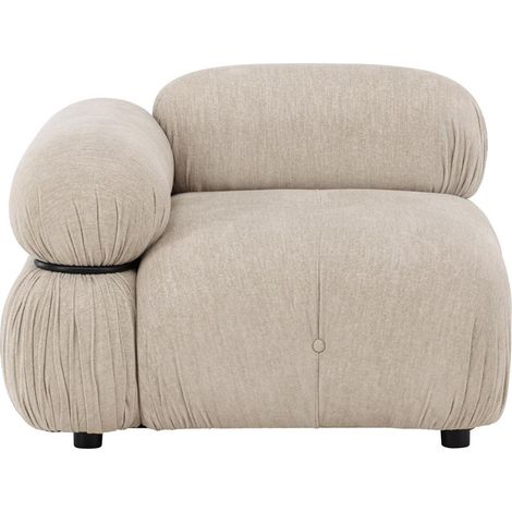 Mika Modulsofa Endmodul links beige schwarz. (1/4)