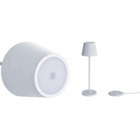 V-TAC 2W LED-Tischleuchte aus Aluminium mit kabellosem Ladegerät und Touch-Dimmung, warmweiß, IP54 (1/5)