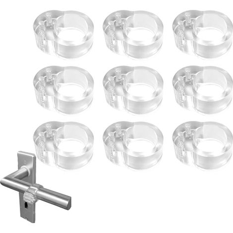 Butée de porte, lot de 12 pièces en PVC transparent à haute élasticité, protection poignée porte, tampon anti-choc pour mur et poignée de porte, protection murale silencieuse sans outil pour maison (1/5)