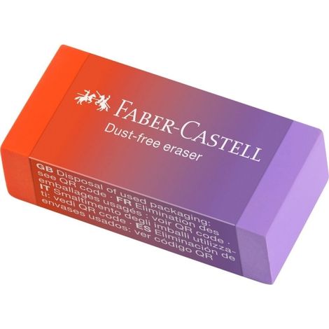 Faber-castell dust free flow expositor con 24 gomas de borrar - libre de pvc - bajo  residuo - colores surtidos