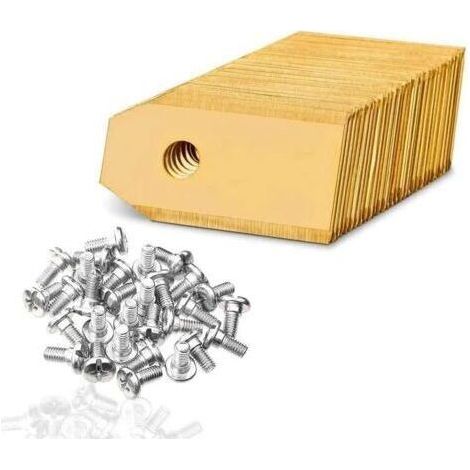 ALLIANDISLames en titane pour tous les robots-tondeurs Husqvarna Automower/Gardena – Lames de rechange avec vis – Compatible avec 105 310 315 320 420 430 x r40i etc, Lot de 45 (1/4)