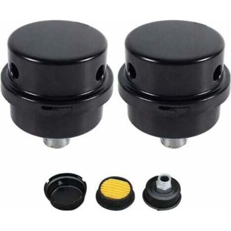 [NEVER USED] Silent air compressor filter, 2 pieces, 3/8", external thread, metal housing, 16mm, silent air compressor filter