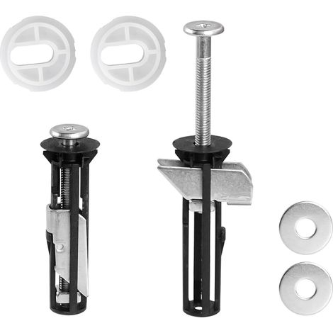 Toilet Seat Fixing Screws, 2 Pieces Expansion Screws for Toilet Seat, Suitable for Blind Holes in Toilets, Universal Screws for Toilet Lid (1/5)
