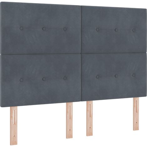 Maison Exclusive - Testiera LED con strisce LED Grigio 160 cm Velluto