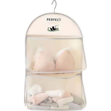 Multi-usage en maille suspendue multicouche surface sac suspendu avec crochet pour soutien gorge chaussettes rangement de garde robe (1/5)