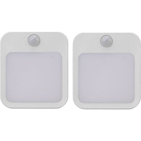 Mini veilleuse LED blanche chaude avec capteur de mouvement, 2 pièces, veilleuse à luminosité réglable, prise ue 110-220V (1/5)