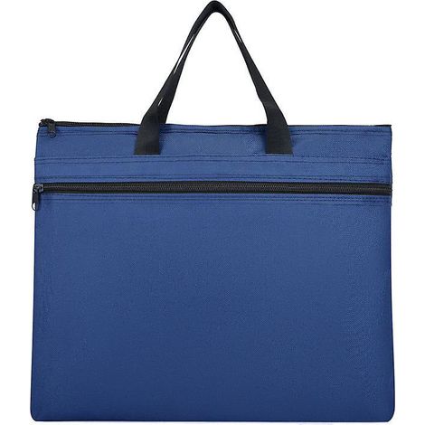 bureau Document Sac, Hommes Porte-documents Classeur Portable A4 Fichier Zipper Sac Blue (1/5)