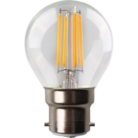 Ampoule LED G45 4W B22, Blanc chaud 2700K, Lot de 6, Éclairage domestique, Culot Ba22d, Faible consommation, Conforme CE (1/4)