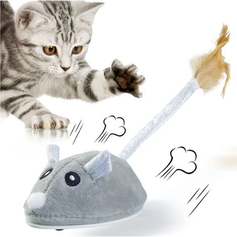 Jouet électrique pour animaux de compagnie avec simulation de rat, rechargeable et alimenté par USB (1/5)