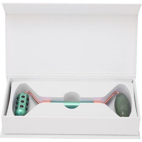 Rouleau de Massage Visage Germanium Portable pour Affinement Manuel Vert (1/5)