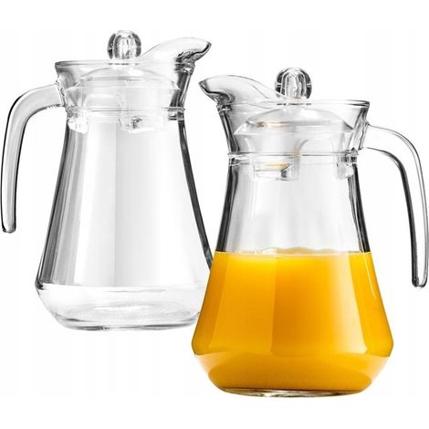 2 jarras para bebidas (agua, zumo, limonada) con tapa, 1,4 L