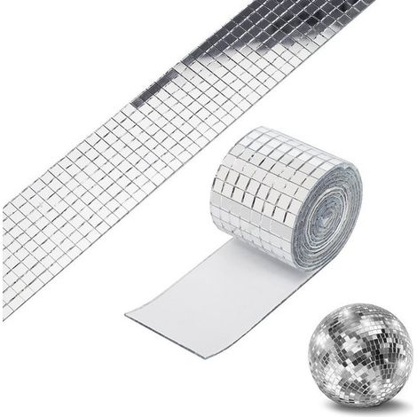 2 rouleaux de mosaïque autocollante, stickers muraux pour carrelage, carrelage adhésif pour cuisine/salle de bain. Un rouleau mesure 1 mètre de long. Carreaux miroir pour (1/5)