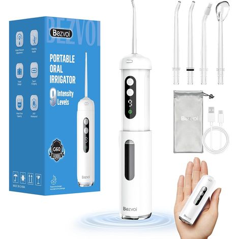 Hydropulseur Sans Fil Voyage, 9 Pressions, Réservoir Télescopique (1/5)