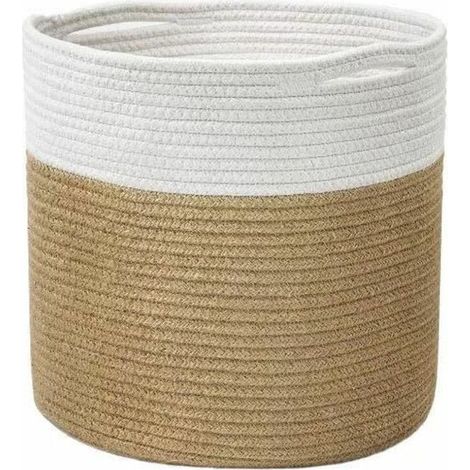 Cesto di fiori in corda di cotone per vaso, cesto intrecciato, cesto portaoggetti moderno per organizzatore di decorazioni per la casa, 20x20 cm, (1/5)
