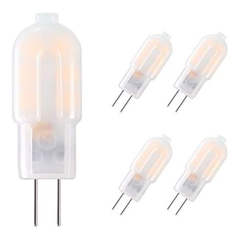 Ampoule LED Vicloon G4, [paquet de 10] Ampoules LED G4 Blanc chaud transparent 2W 130lm Remplacement pour ampoules halogènes 15W 12V AC/DC, 3000K, [YJD] (1/5)