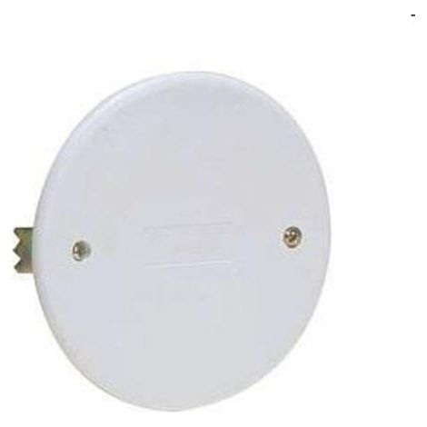 Couvercle expansible avec clips pour boîte d'encastrement ronde Ø 65mm – Technopolymère ignifuge – Degré de protection IP40 – Température d'installation -15°C +60°C (1/2)