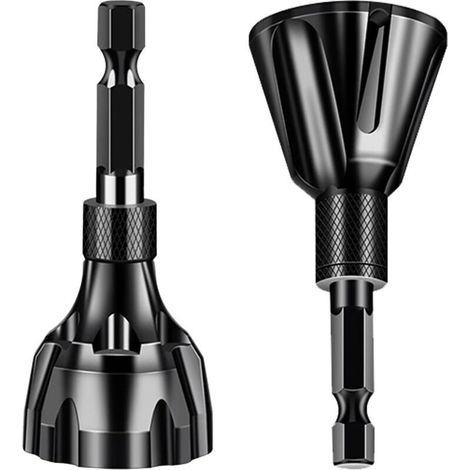 2 pièces Ébavurage Outil Externe de Chanfrein Externe D'ébavurage Métal 3-20mm 5-25mm Enlever de Bavure Réparer Les Vis Outils Metal Ebavureur Multicouche pour Réparation de L'acier du Cuivre (1/4)
