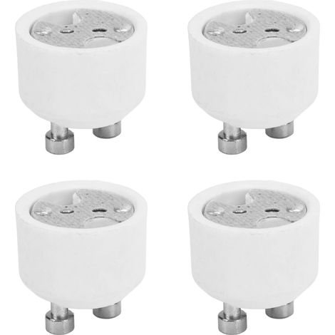 Convertisseur GU10 vers MR16, Adaptateur GU10 vers MR16 Convertisseur de Support de Lampe Résistant à la Chaleur pour Lampe Halogène LED, 4 Pièces