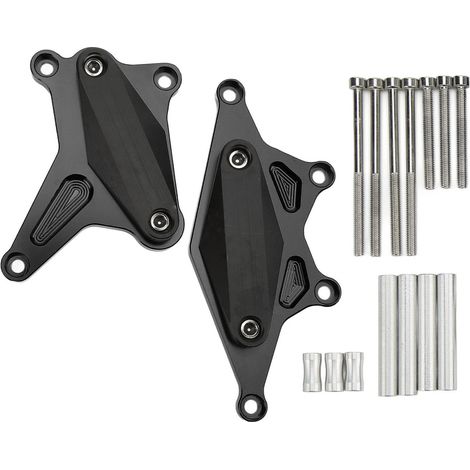 Protège-carter moteur moto en noir pour CB500F CB500X 2013-2020, barre anti-crash coulissante (1/5)
