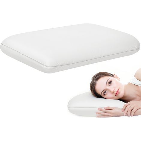 Ergonomisches Nackenstützkissen aus Memory-Schaum mit abnehmbarem Bezug, 60 x 40 cm, cremeweiß (1/5)