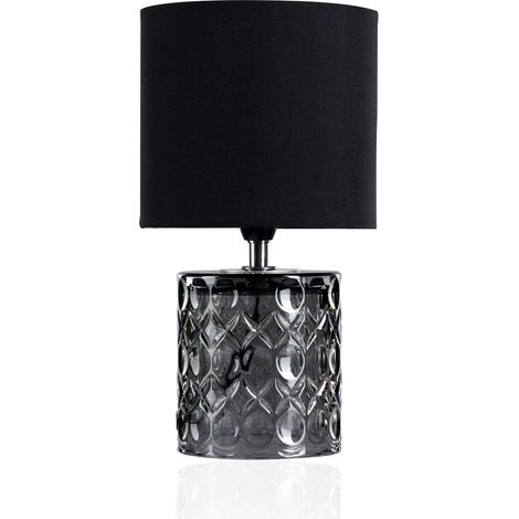 Pauleen 48015 Tavolo Crystal Glow Max. 20W E14 Lampada da Comodino Grigio Nero 230V Metallo/plastica Senza Lampadina (1/5)