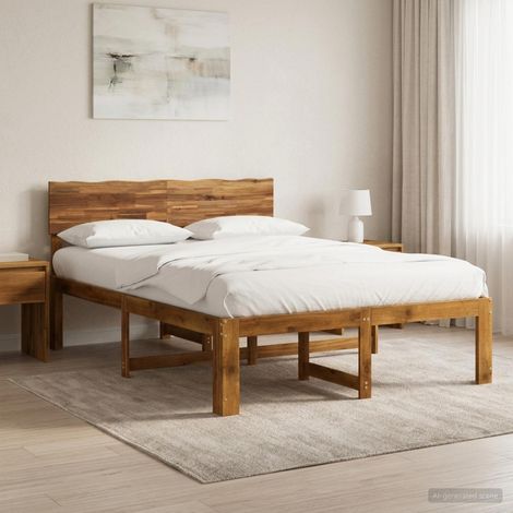 Cama doble con cabecero ROSTOCK Natural 140 x 190 cm (1/5)