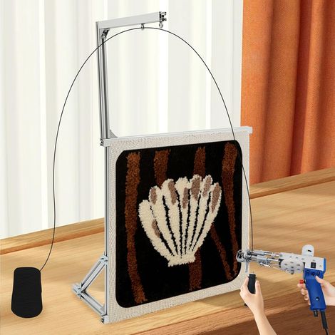 Diy Tufting Frame Rug Aluminium Alloy Aluminum Metal For And Carpet Making Fabric Crafting Tabletop Stand Frames Machine Devices Punching Needles Carpets Tapestry Sewing Embroidery 10-90Cm Adjustment (1/5)