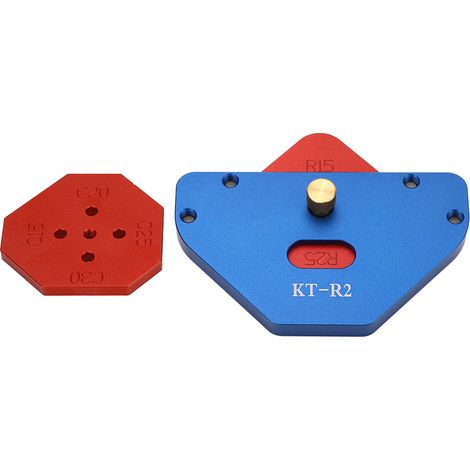 Satz von 8 Winkelfräsvorrichtungen aus Aluminiumlegierung R15 R20 R25 R30 C15 C20 C25 C30 für die Holzbearbeitung, runde Vorrichtung. (1/5)