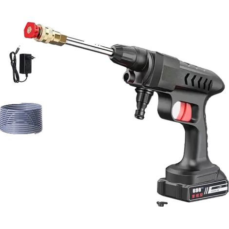 Pistola de lavado de autos inalámbrica de alta presión, batería de 30000 mAh, generador de espuma de 60 bares. (1/2)