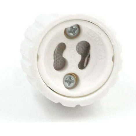 Adaptateur de douille GU10 - - GU10→GU10 - Céramique - Résistant à la chaleur - Compatible LED/halogène 50W (1/4)