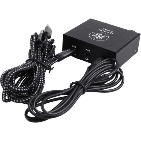 Carte son USB OTG stéréo sans perte pour streaming en direct, compatible avec téléphones portables et ordinateurs. Convertisseur universel. Carte son professionnelle. (1/5)