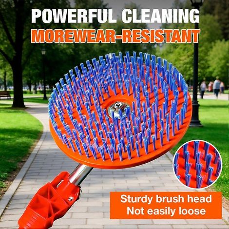 Une brosse de nettoyage pour tondeuse à gazon, robuste et de qualité professionnelle, adaptée aux jardins, cuisines et salles de bains. (1/5)