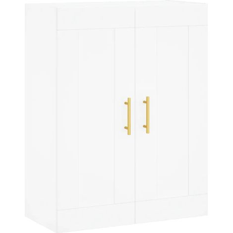 Elegante mobiletto a parete con 3 scomparti 69,5 x 34 x 90 cm in legno composito bianco 020048902