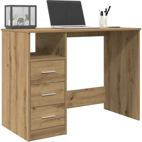 Desk Artisan Oak 102x76x50 cm Engineered Wood vidaXL (1/5)