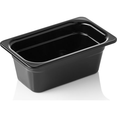 Bac GN 1/4 mélamine H 100 mm 2,8 ltr noir GN 65 BLACK - Was Germany (1/2)