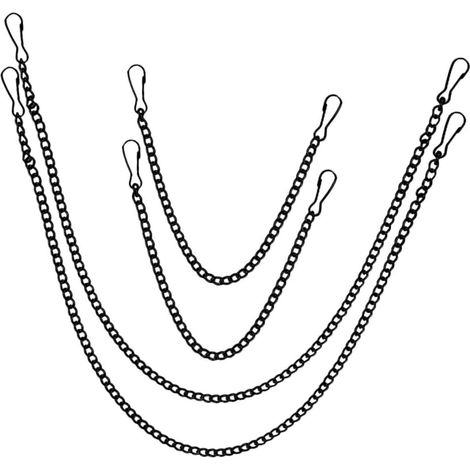 Lot de 4 chaînes suspension noires en fer, au polyvalent, idéales (1/5)