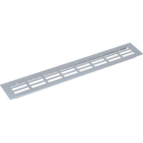 Cyclingcolors – Grille aération VMC 250 x 60mm – Aluminium anodisé – Installation encastrée – Pour air intérieur et extérieur – Grille perforée (1/2)